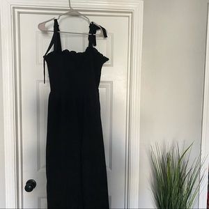 LULUS // Black Smocked Jumpsuit